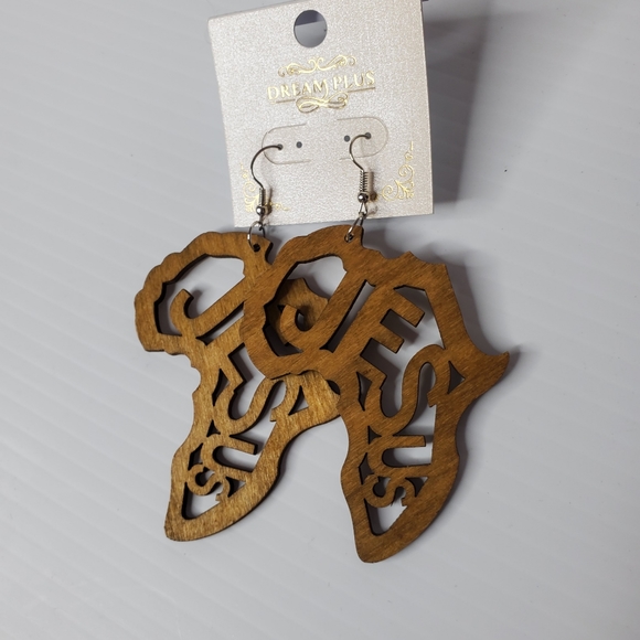 Jesus wooden earrings - Picture 2 of 2